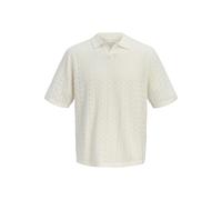 JACK&JONES - JORTYLER KNIT SS SPLIT NECK POLO SN Sea Salt - Gr. - L