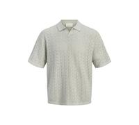 JACK&JONES - JORTYLER KNIT SS SPLIT NECK POLO SN Seagrass - Gr. - L