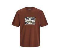 Jack & Jones - JORVESTERBRO NEWTON BOXFRONT TEE SS BF brandy brown - Gr. - S
