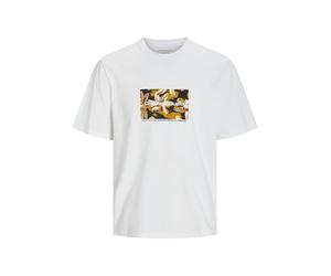 Jack & Jones - JORVESTERBRO NEWTON BOXFRONT TEE SS BF bright white - Gr. - XL