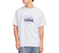 Jack & Jones T-Shirt mit Motiv-Print Modell 'VESTERBRO' in Weiss, Größe XL