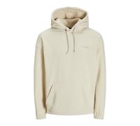 JACK & JONES Herren Hoodie Kapuzenpullover JORVESTERBRO Sweat Fleece-Relaxed Fit, Größe:M, Farbe:Oatmeal Without Back Print 12265751