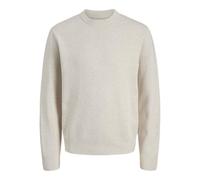 Jack & Jones Premium Strickpullover mit Rundhalsausschnitt MILANO 100% Baumwolle Offwhite XXL