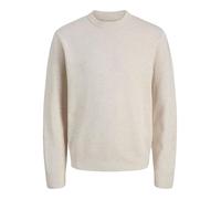 Jack & Jones Premium Strickpullover mit Rundhalsausschnitt Modell 'MILANO' in Offwhite, Größe L