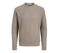 Jack & Jones Strickpullover JPRBLAREAGAN KNIT CREW NECK Herren Rundhals 100% Baumwolle Greige XL