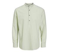 JACK&JONES - JPRBLASUMMER HALF PLACKET SHIRT L/S SN celadon green - Gr. - M