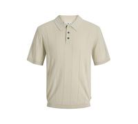 Polokragenpullover JACK & JONES "JPRBLAWILLIAM STRUCTURE KNIT POLO SS SN", Herren, Gr. S, ancient scroll, Strick, Obermaterial: 80% Viskose, 20% Nylon, unifarben, regular fit normal, ohne Ausschnitt,