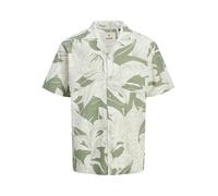 JACK&JONES - JPRBLUBAHAMAS PRINT RESORT S/S SHIRT LN hedge green - Gr. - M