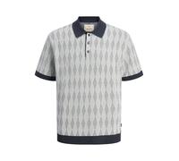 Jack & Jones Premium Regular Fit Poloshirt mit Strukturmuster Modell 'JUDE' in Dunkelblau, Größe L