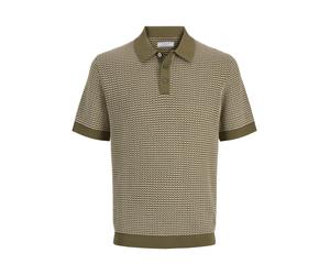 JACK&JONES - JPRBLUKINGSLEY KNIT POLO SS LN Martini Olive - Gr. - S