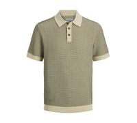 JACK&JONES - JPRBLUKINGSLEY KNIT POLO SS LN Martini Olive - Gr. - XL