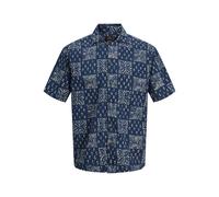 Jack & Jones Kurzarmhemd Bluelyon Print Dobby Sky Captain Größe XL