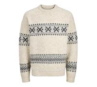 JACK&JONES - JPRBLUMAX FAIRISLE KNIT CREW NECK LN Weiß - Gr. - S