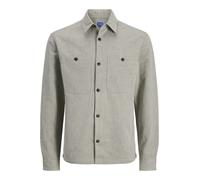 Jack & Jones JPRBLURAYLE LINEN BL. SOLID LS XL 12291955 Lemon Pepper REGULAR FIT (911835) Grau XL