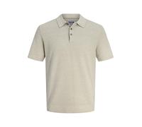 Polokragenpullover JACK & JONES "JPRBLURILEY KNIT POLO SS SN", Herren, Gr. XL, mermaid detail:twist, Strick, Obermaterial: 100% Baumwolle, meliert, regular fit normal, Rundhals, Pullover Polokragenpul