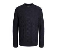 Jack & Jones Strickpullover JPRBLUSEAN KNIT CABLE CREW NECK SN Herren Rundhals Gr. XXL schwarz/navy