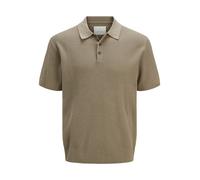 Jack & Jones Premium Regular Fit Poloshirt mit Strukturmuster Modell 'COOPER' in Taupe, Größe XL