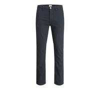 Chinohose JACK & JONES "JPRCCMARCO JJFRANK CHINO PANT NOOS", Herren, Gr. 34, Länge 32, blau (schwarz navy), Web, Obermaterial: 92% Baumwolle, 6% Polyester, 2% Elasthan, unifarben, slim fit knöchellang