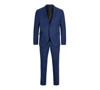Anzug JACK & JONES "JPRCOSTA SUIT", Herren, Gr. 54, N-Gr, medieval blau, Web, Obermaterial: 100% Polyester, unifarben, sehr schmal, Anzüge, mit fallendem Revers (29352769-54) medieval blau