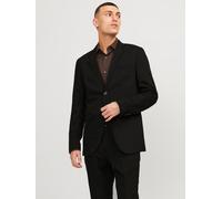 Jack & Jones "JPRFRANCO Blazer mit 2-Knopf-Form und extra schmalem Schnitt" unifarben, modisch, slim fit, Kunstfaser (23144246-50) schwarz