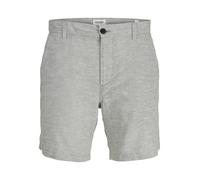Chinoshorts JACK & JONES "JPSTACE SUMMER SHORT SRT SN", Herren, Gr. S, N-Gr, dusty olive detail:melange, Web, Obermaterial: 70% Baumwolle, 30% Leinen, meliert, regular fit kniefrei, Hosen Chinoshorts,