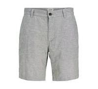 Chinoshorts JACK & JONES "JPSTACE SUMMER SHORT SRT SN", Herren, Gr. S, N-Gr, agave grün detail:melange, Web, Obermaterial: 74% Baumwolle, 26% Leinen, meliert, modisch, regular fit kniefrei, Hosen, im