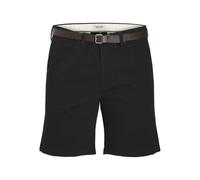 Chinoshorts JACK & JONES "JPSTADAM BELTED CHINO SHORTS SRT", Herren, Gr. S, N-Gr, schwarz, Web, Obermaterial: 98% Baumwolle, 2% Elasthan, unifarben, regular fit, Hosen Chinoshorts (84676037-S) schwarz