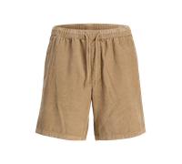Jogginghose JACK & JONES "JPSTBILL CORDUROY JOGGER SHORTS SRT SN", Herren, Gr. S, N-Gr, braun (elmwood), Web, Obermaterial: 100% Baumwolle, unifarben, modisch, weit knielang, Hosen (74188736-S) elmwoo