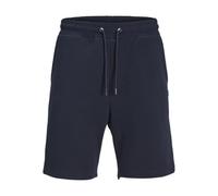 Sweatshorts JACK & JONES "JPSTGORDON mit elastischem Bund", Herren, Gr. XL, N-Gr, blau (navy blazer), Web, Obermaterial: 61% Polyester, 39% Baumwolle, unifarben, slim fit kniefrei, Hosen Sweatshorts,