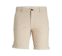 Jack & Jones Regular Fit Shorts mit Strukturmuster Modell 'FURY' in Beige, Größe S