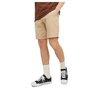 Jack & Jones Regular Fit Shorts mit Strukturmuster Modell 'FURY' in Beige, Größe M