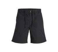 Shorts JACK & JONES "JPSJAIDEN CAMPAIGNHYBRIDJOGGERSHORT MID", Herren, Gr. XS, N-Gr, schwarz, Web, Obermaterial: 98% Baumwolle, 2% Elasthan, unifarben, relaxed fit knielang, Hosen (19522167-XS) schwar