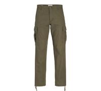 Jack & Jones Cargohose Kane Barkley – Olive Night, relaxed fit, 100% Baumwolle, Gr. 31/34