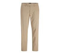 Chinohose JACK & JONES "JPSTKANE HANK CHINO BF", Herren, Gr. 29, Länge 32, crockery, Web, Obermaterial: 73% Baumwolle, 24% Polyester, 3% Elasthan, unifarben, relaxed fit knöchellang, Hosen Chinohose (
