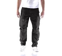 Straight Leg Cargohose mit Eingrifftaschen Modell 'BARKLEY' 31/30 men Black