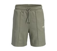 Sweatshorts JACK & JONES "JPSTKANE SOHO SWEAT SHORTS MID SN", Herren, Gr. M, N-Gr, grün (vetiver), Sweatware, Obermaterial: 80% Baumwolle, 20% Polyester, unifarben, kniefrei, Hosen Sweatshorts, Baumwo