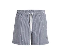 Jack & Jones Herren Badeshorts Mann Jpstmaui Breeze Mini Stripe Sn Blau Größe XXL