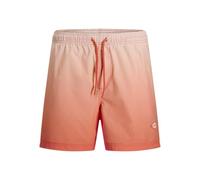 Badeshorts JACK & JONES "JPSTMAUI HORIZON DIP DYE SWIM SHORTS", Herren, Gr. M, N-Gr, orange (hot coral), Polyester, Badehosen Badeshorts (67245261-M) hot coral