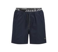 Jack & Jones Badehose mit elastischem Logo-Bund Modell 'MAUI' in Marine, Größe 176