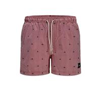 Jack & Jones Regular Fit Badeshorts mit Label-Patch Modell 'STMAUI' in Hellrot, Größe S