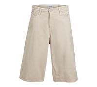 JACK & JONES Baggy Fit Jeansshorts im 5-Pocket-Design Modell 'OWEN ROY' in Offwhite, Größe M