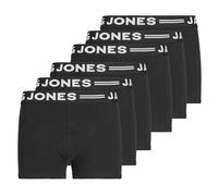 Boxershorts JACK & JONES "Boxershort SENSE TRUNKS 6 PACK JNR NOOS 6er Pack", Jungen, Gr. 152, schwarz, Obermaterial: 95% Baumwolle CO. 5% Elasthan EL., Unterhosen (39399906-152) schwarz