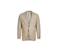 Sakko JACK & JONES JUNIOR "JPRSOLAR stylisch, elastisch, pflegeleicht", Jungen, Gr. 140, pure cashmer, Web, Obermaterial: 78% Polyester, 17% Viskose, 5% Elasthan, unifarben, slim fit normal, mit Knopf