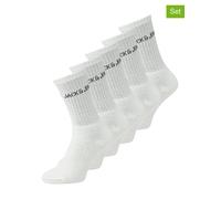 JACK & JONES Junior 5er-Set: Socken in Weiß - Größe 33-37 | Kinder Socken Strumpfhosen