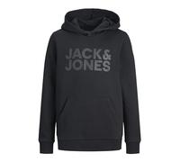 Jack & Jones Kapuzenpullover Jjecorp Logo – Print, Kängurutasche – Junior, 10 Jahre, Schwarz