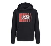 Jack & Jones Corp Logo Kapuzenpullover (Herstellerartikelnummer: 12152841-Black / Fit Jr / Llarge Print / W Black-176)