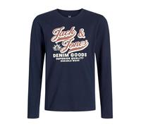 JACK & JONES JUNIOR Jjelogo Tee Ls O-NEC 2 Col Aw25 Noos Jnr