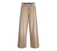 Jack & Jones Straight Fit Jeans mit Logo-Patch Modell 'Iron' in Beige, Größe 170