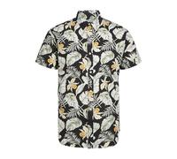 JACK&JONES JUNIOR Jungen Jjchill Aop Shirt Ss Jnr Hemd, Schwarz, EU 152