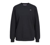 JJXX Damen Jxabbie Ls Rel Every Brush Crew Noos Sweatshirt, Black/Print:white Jjxx Logo, M